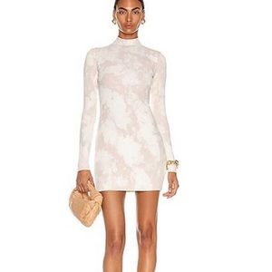 never worn, super flattering long sleeve high neck dress